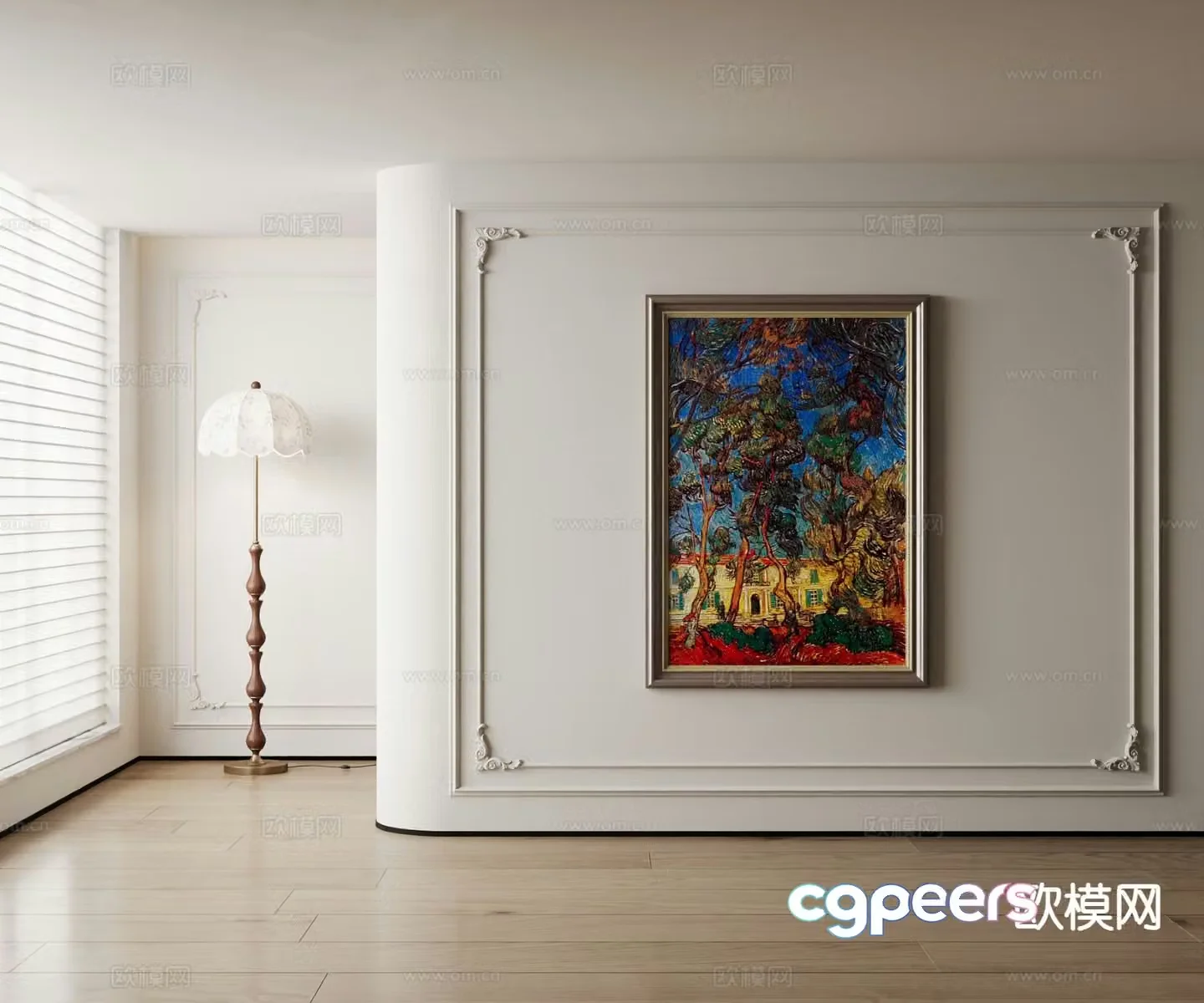 American oil painting art painting decorative painting 3d model