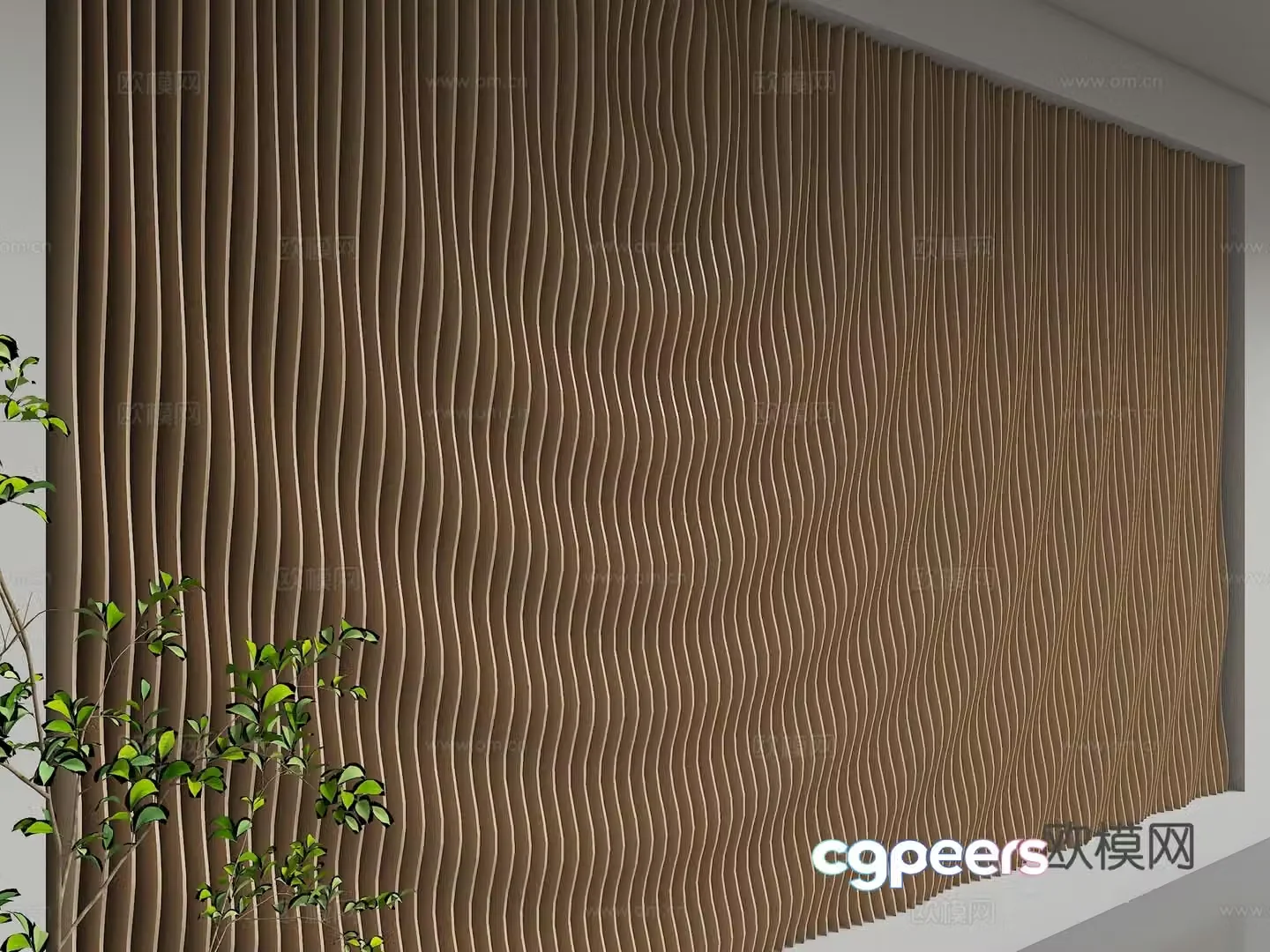 Modern background wall 3d model
