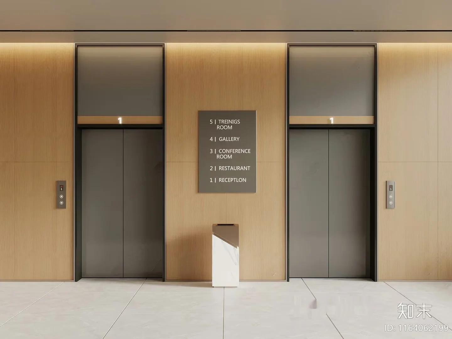 A Modern Elevator Room 3D Model – 17149 – VRAY Render
