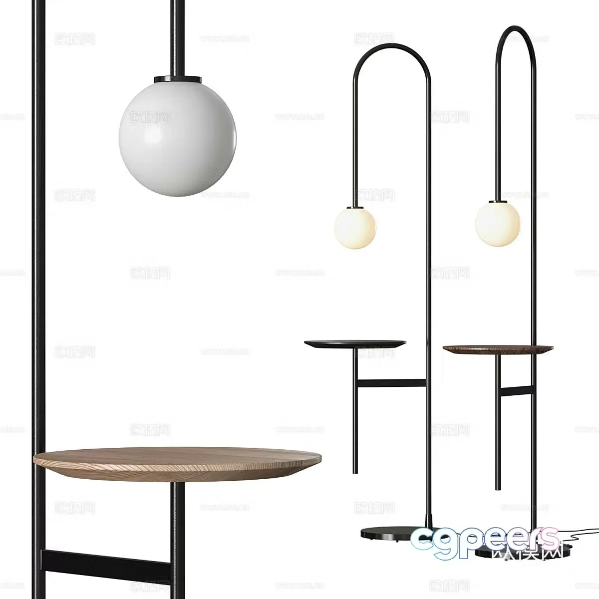 Modern Italian minimalist floor lamp 3d model
