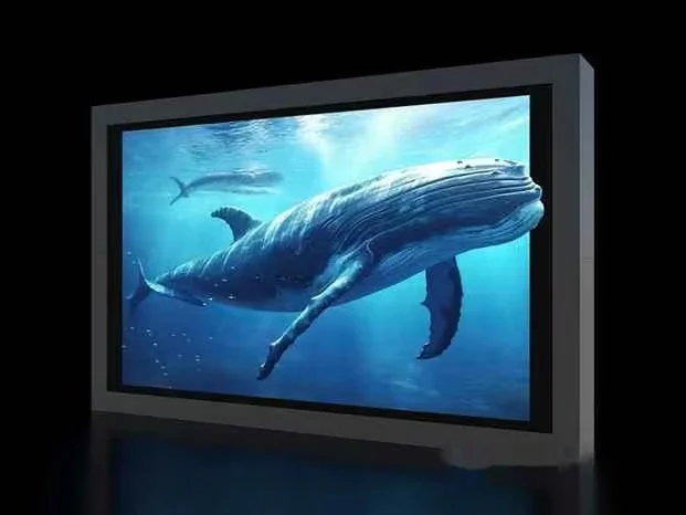 A Large Screen With A Whale Image 3D Model – 15407 – VRAY Render