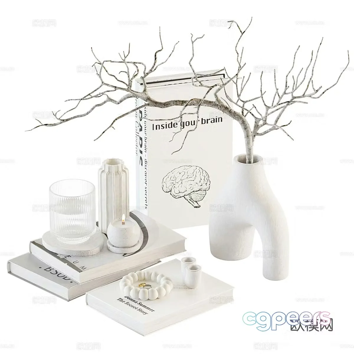 Modern jewelry ornament combination 3D model
