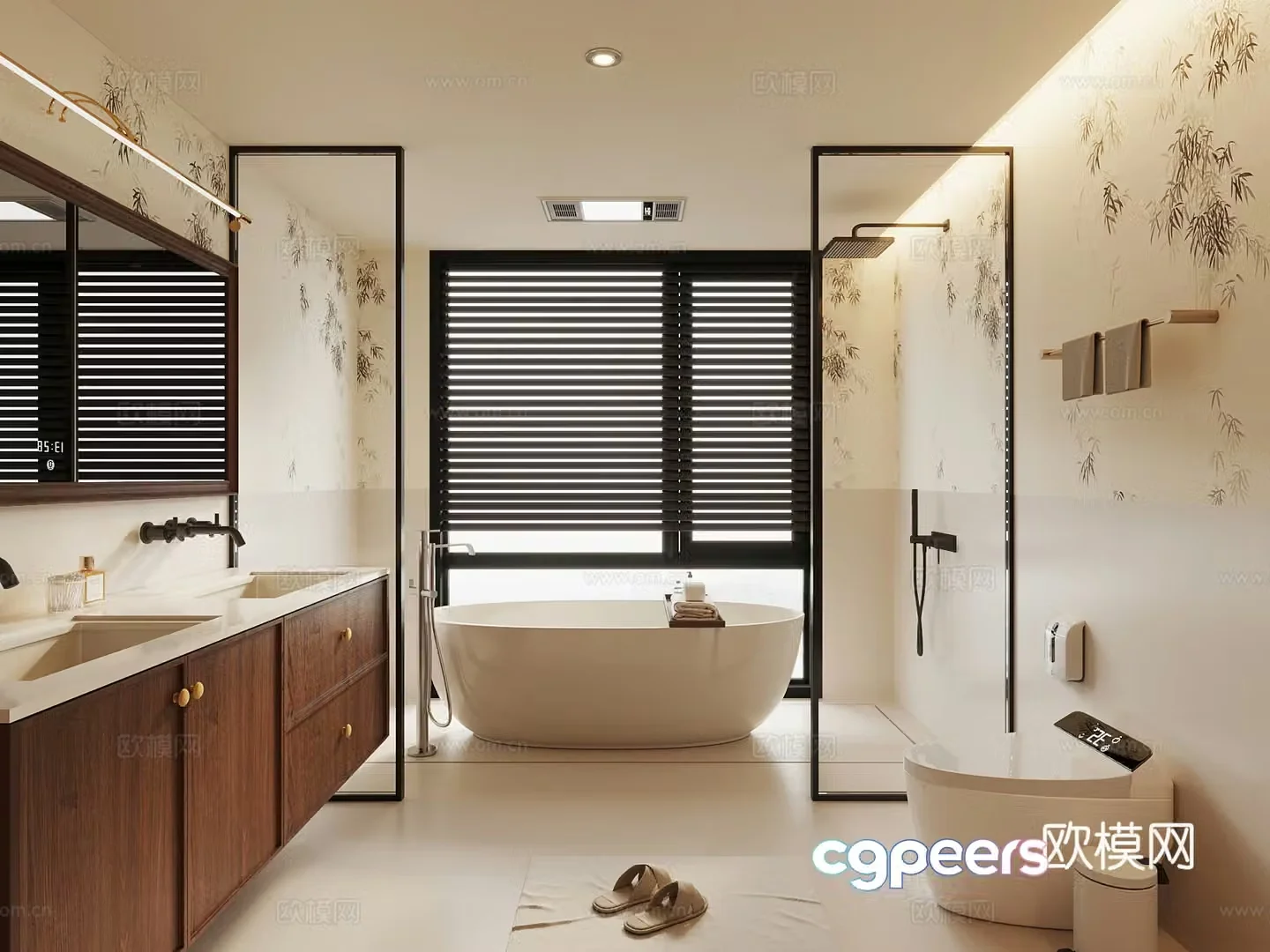 Bathroom ancient bathroom bathroom cabinet shower 3d model