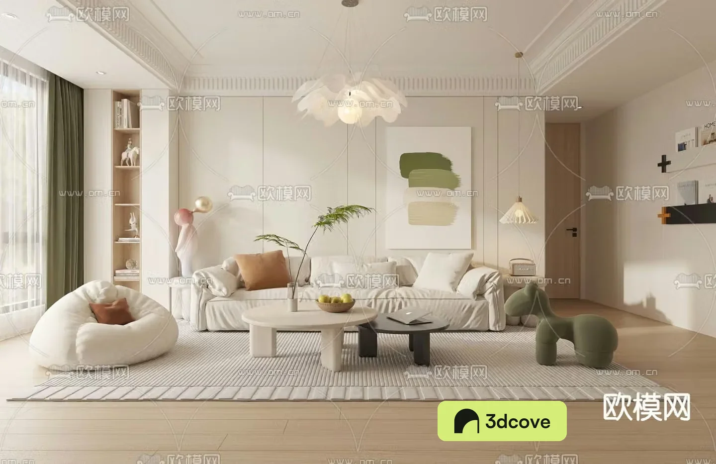 Creamy living room