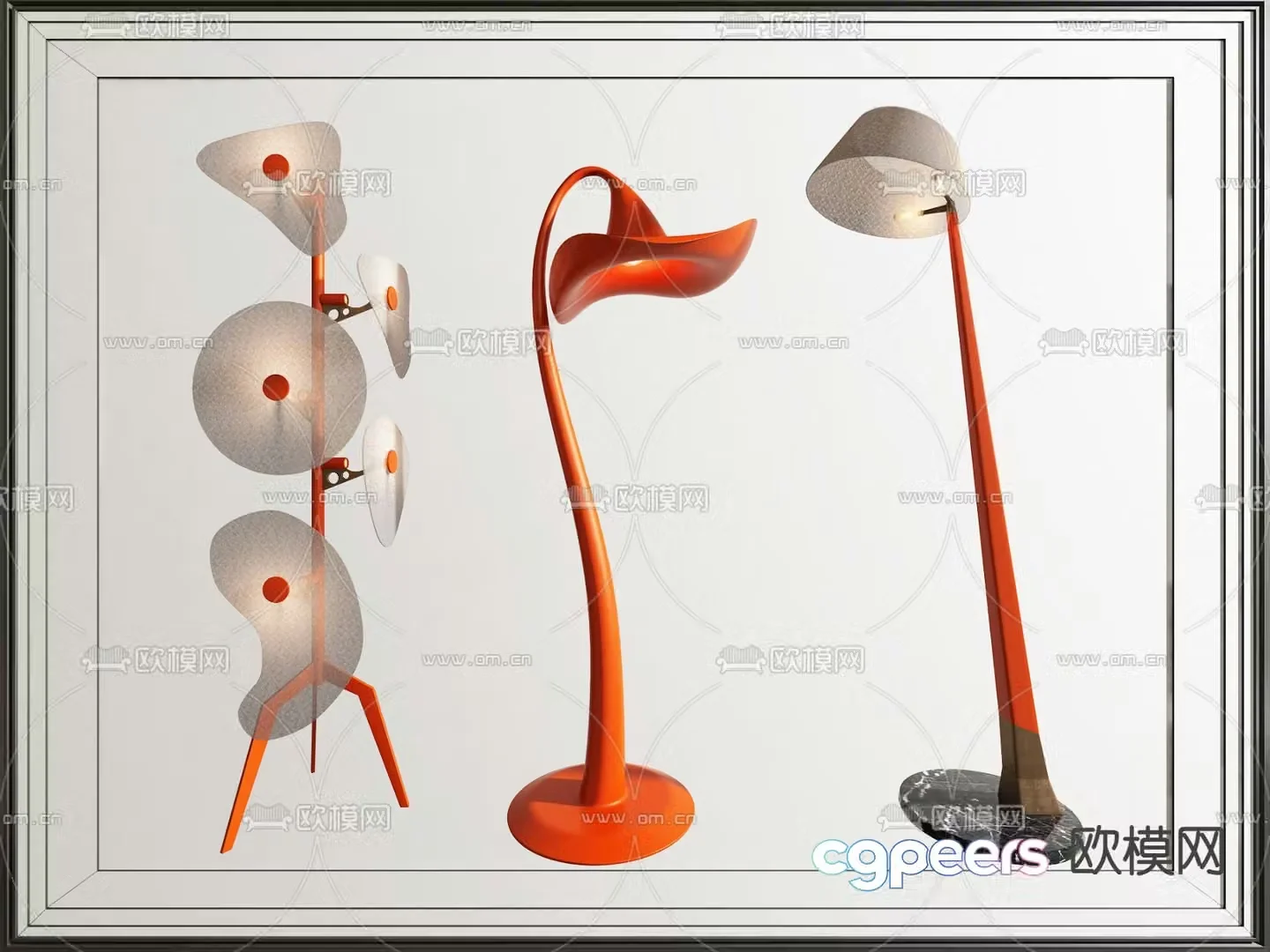 Creative floor lamp 3d model