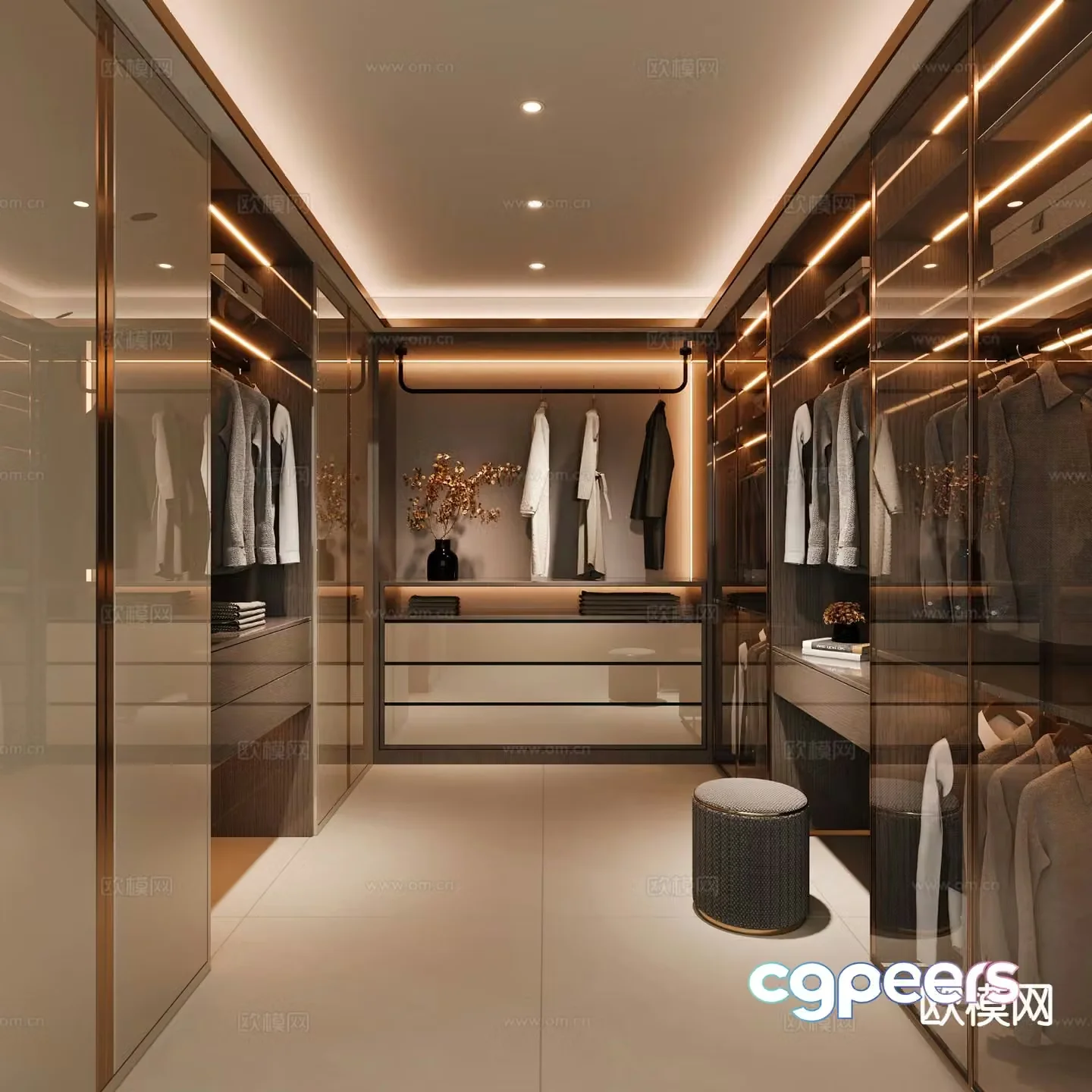 Modern cloakroom 3d model