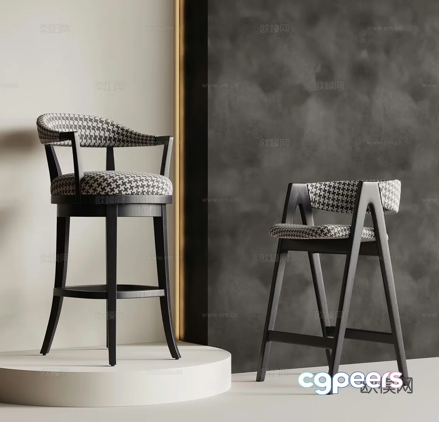 Leisure chair modern leisure chair bar chair dining chair 3d model