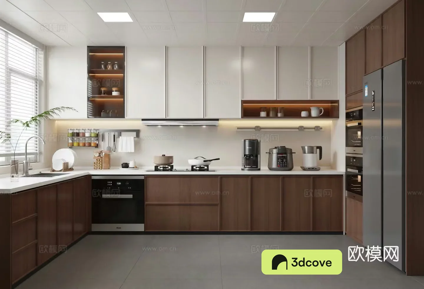Wasabi Middle Style Kitchen 3D Model