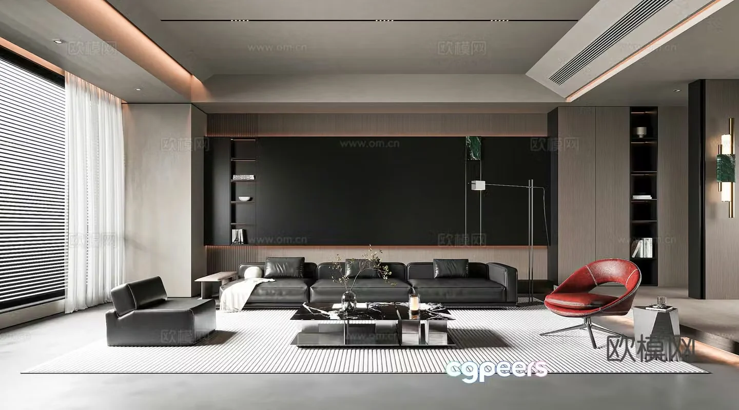Italian living room 3d model