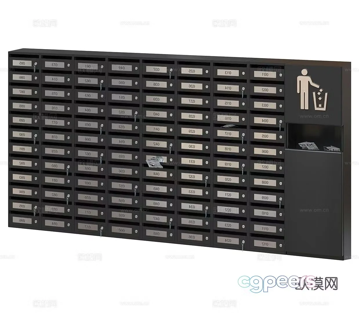 Password cabinet Storage cabinet Storage cabinet Email cabinet Express cabinet Delivery cabinet Storage cabinet 3D model