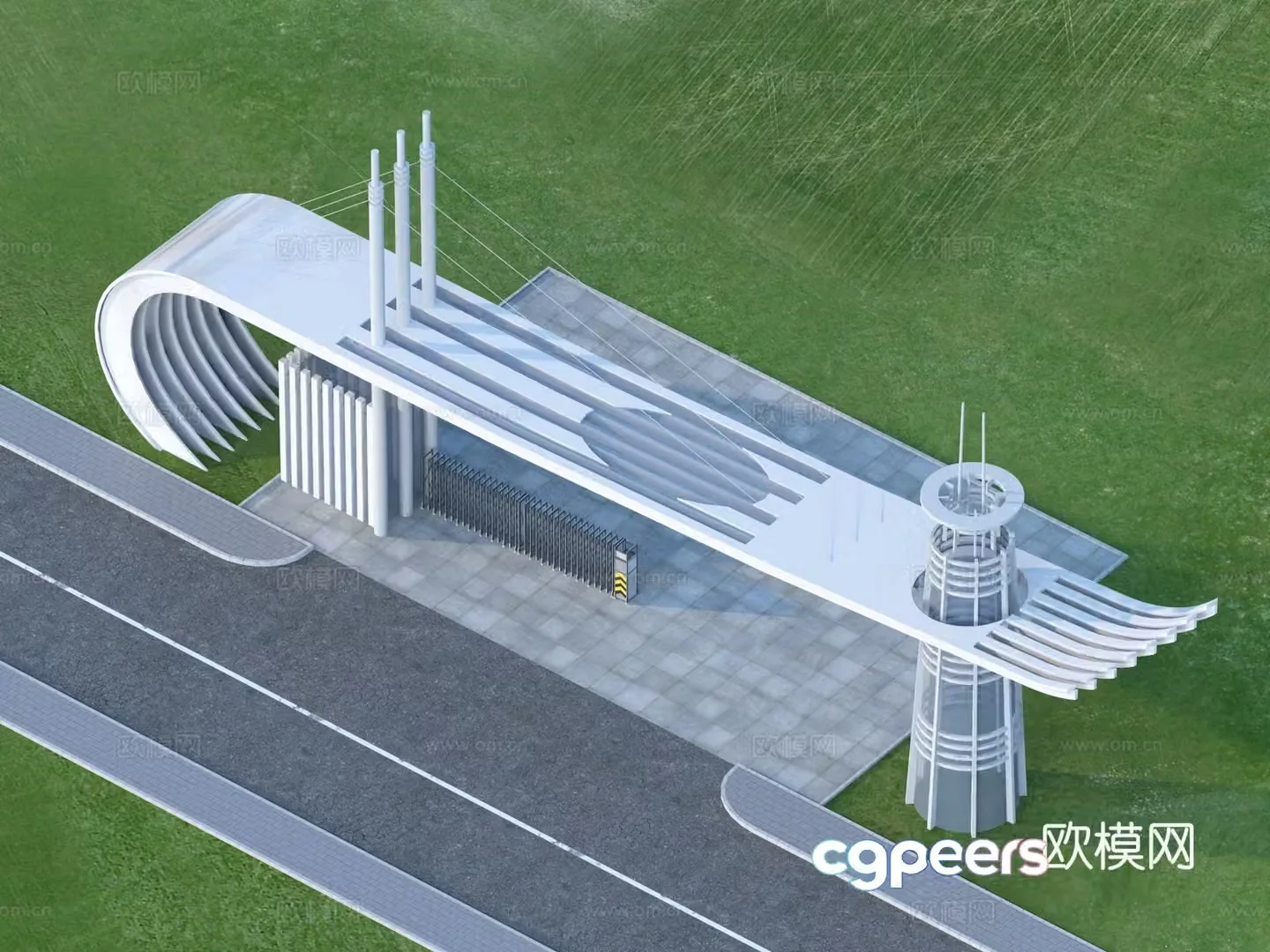Door Entrance Gate Architecture 3D Model