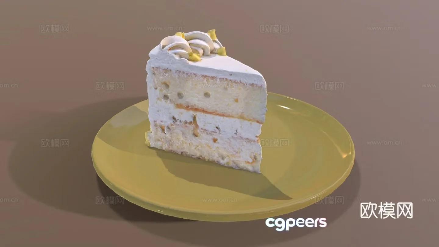 Food and drink Food cake Cream cake Birthday cake 3d model