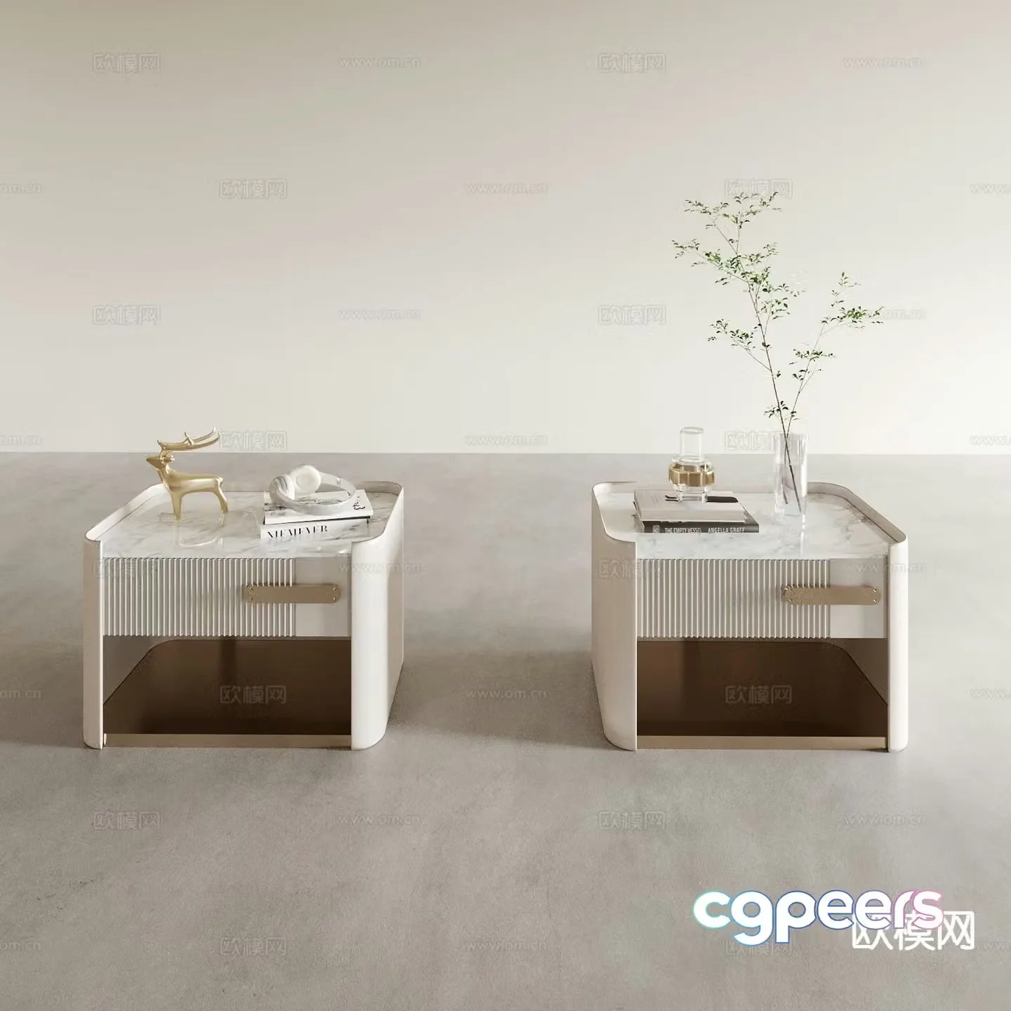 Modern bedside table 3d model