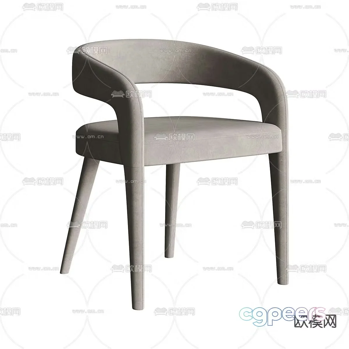Modern chair dining chair 3d model