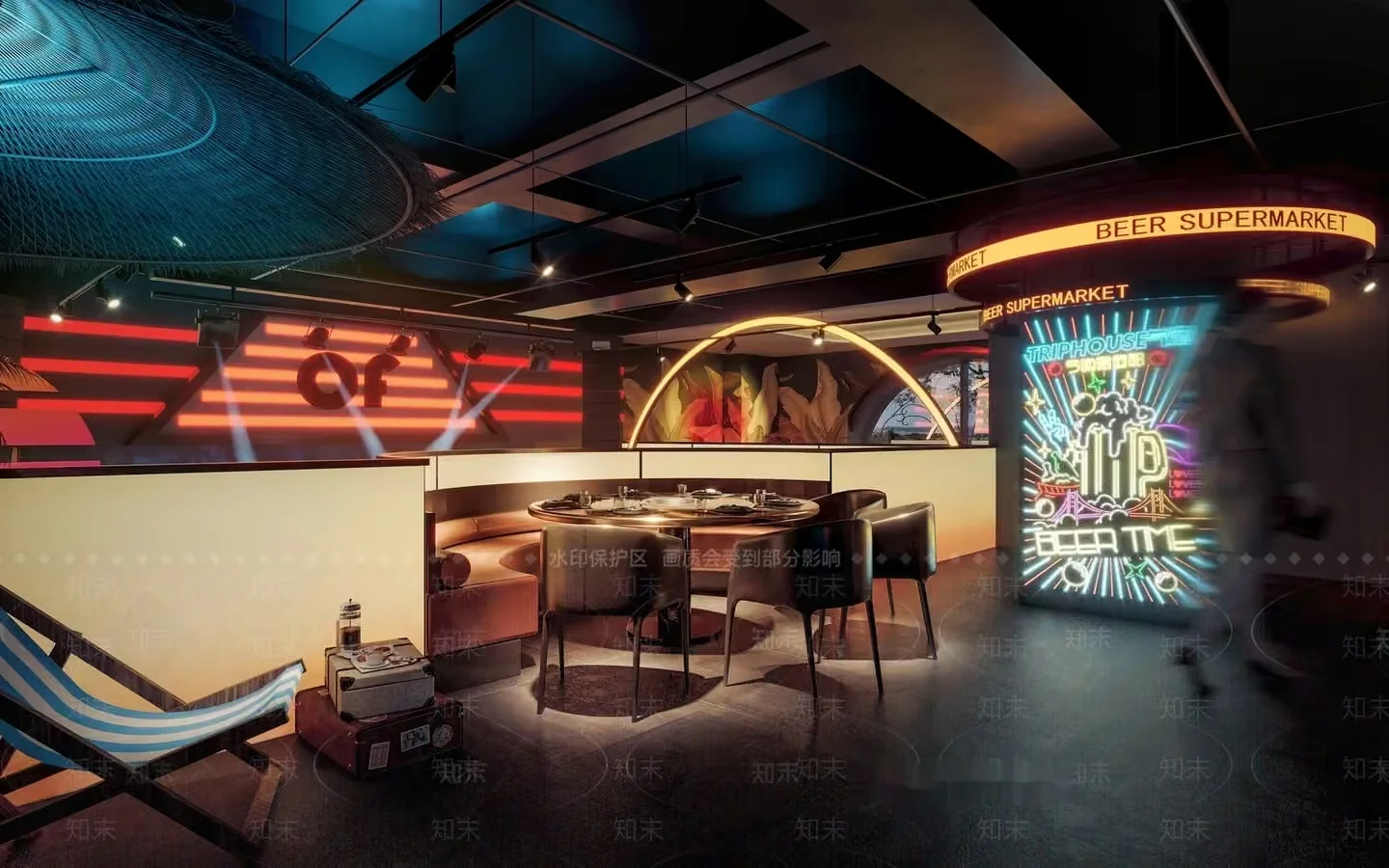 The Main Subject Is A Restaurant With A Modern And Unique Decor Featuring A 3D Model – 11531 – VRAY Render