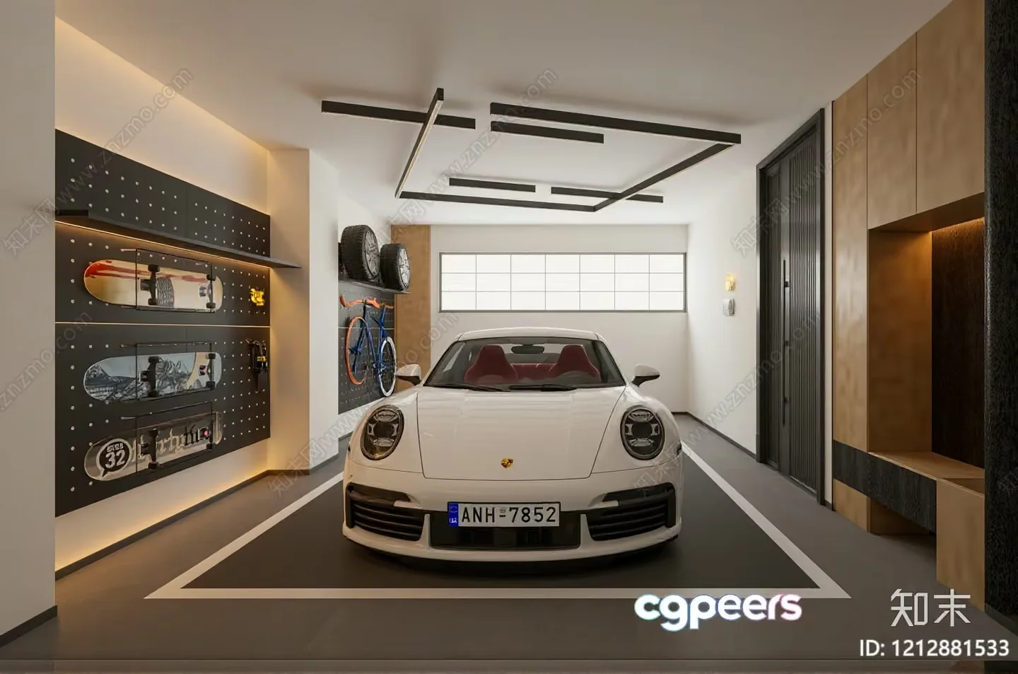 Modern Garage Space 3D Model – 3905 – VRAY Render