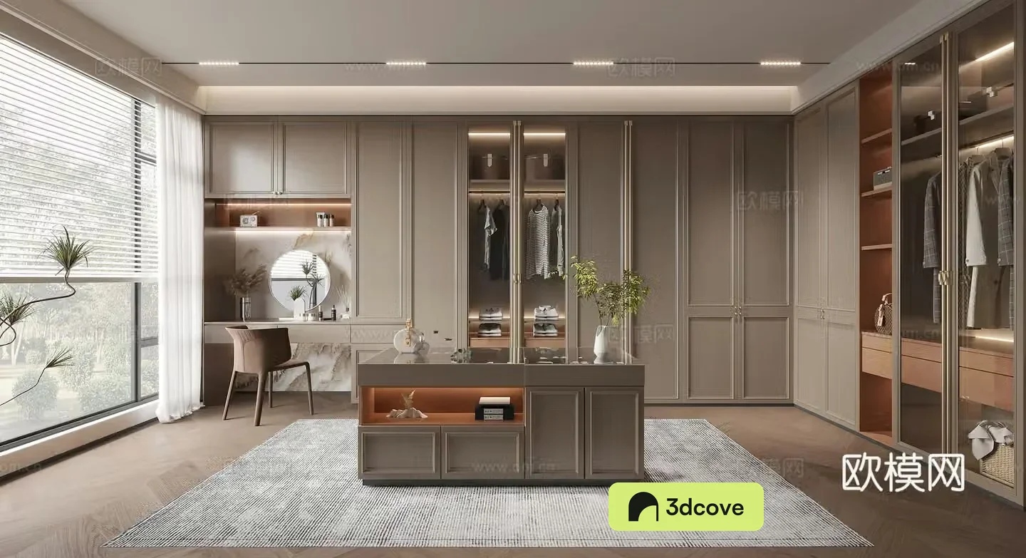 New Chinese style cloakroom