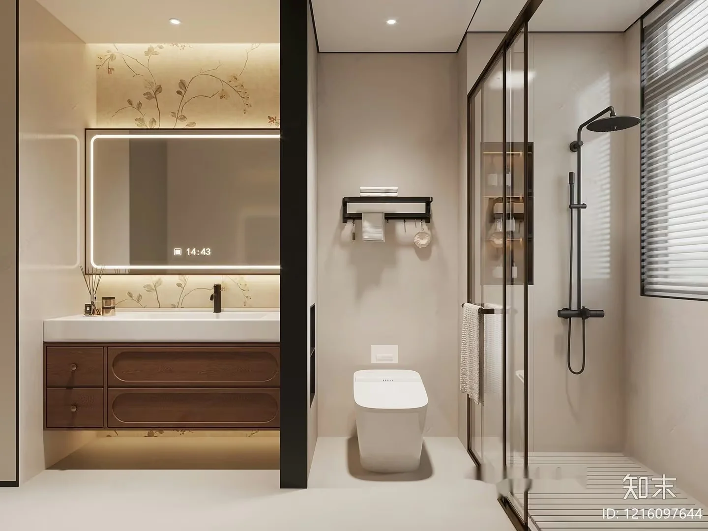 Modern Bathroom Interior 3D Model – 12589 – VRAY Render