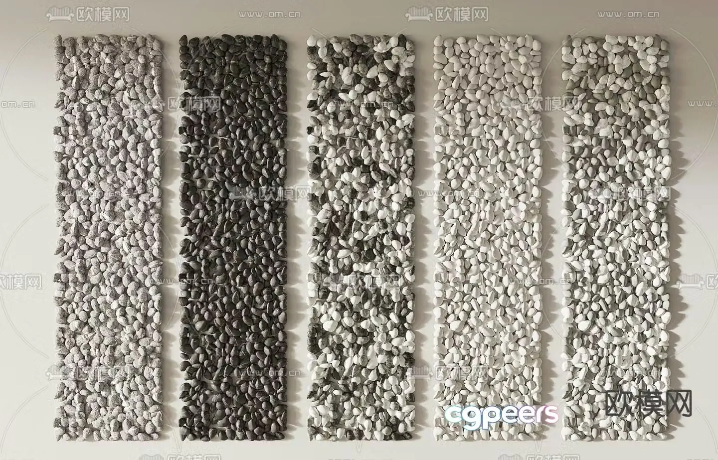 stone gravel pebbles 3d model