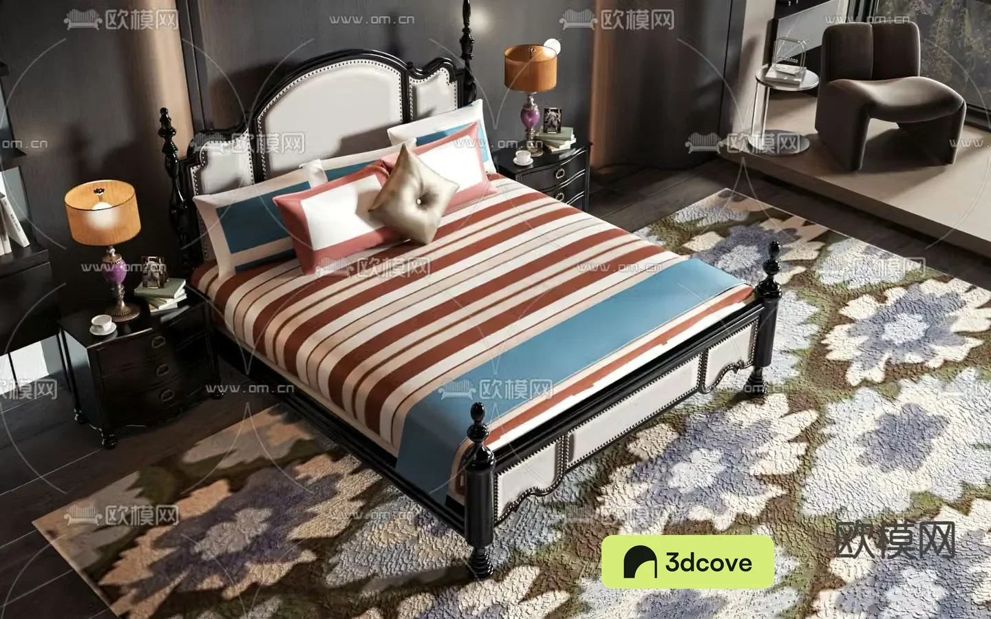 American double bed