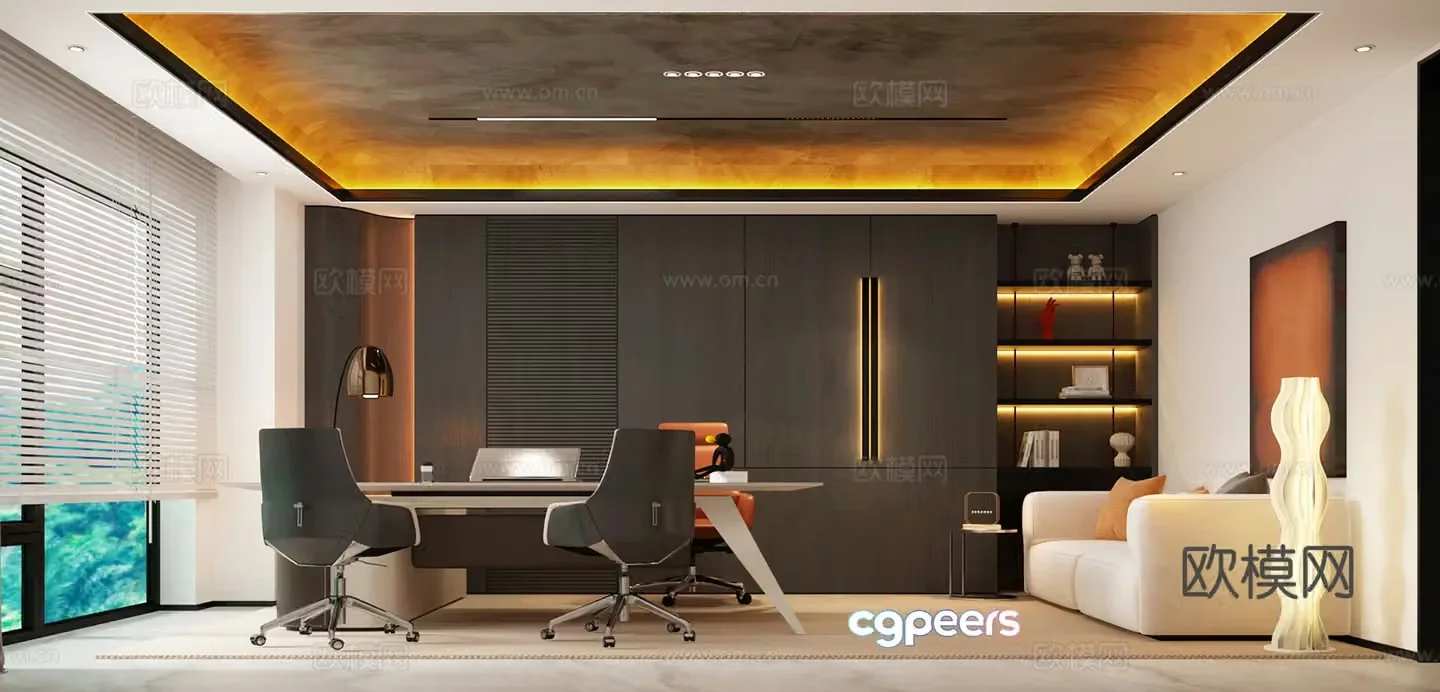 General Manager’s Office Italian Office Modern Italian Office Modern Chairman’s Office 3D Model