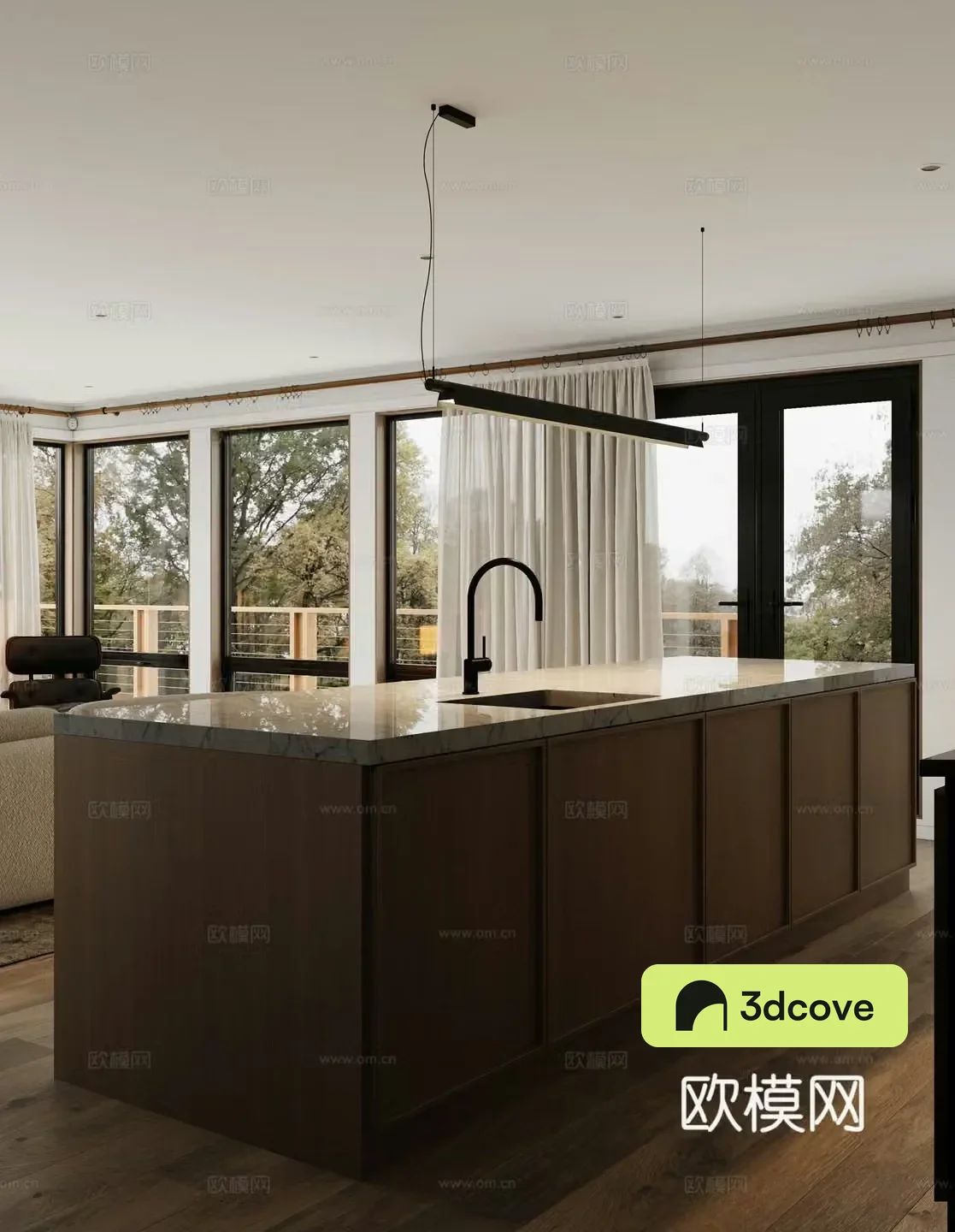Modern island kitchen