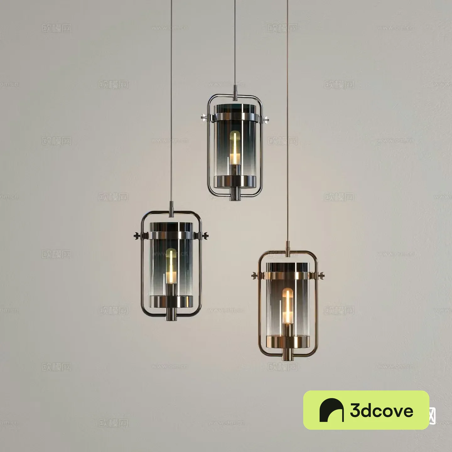 Modern glass chandelier