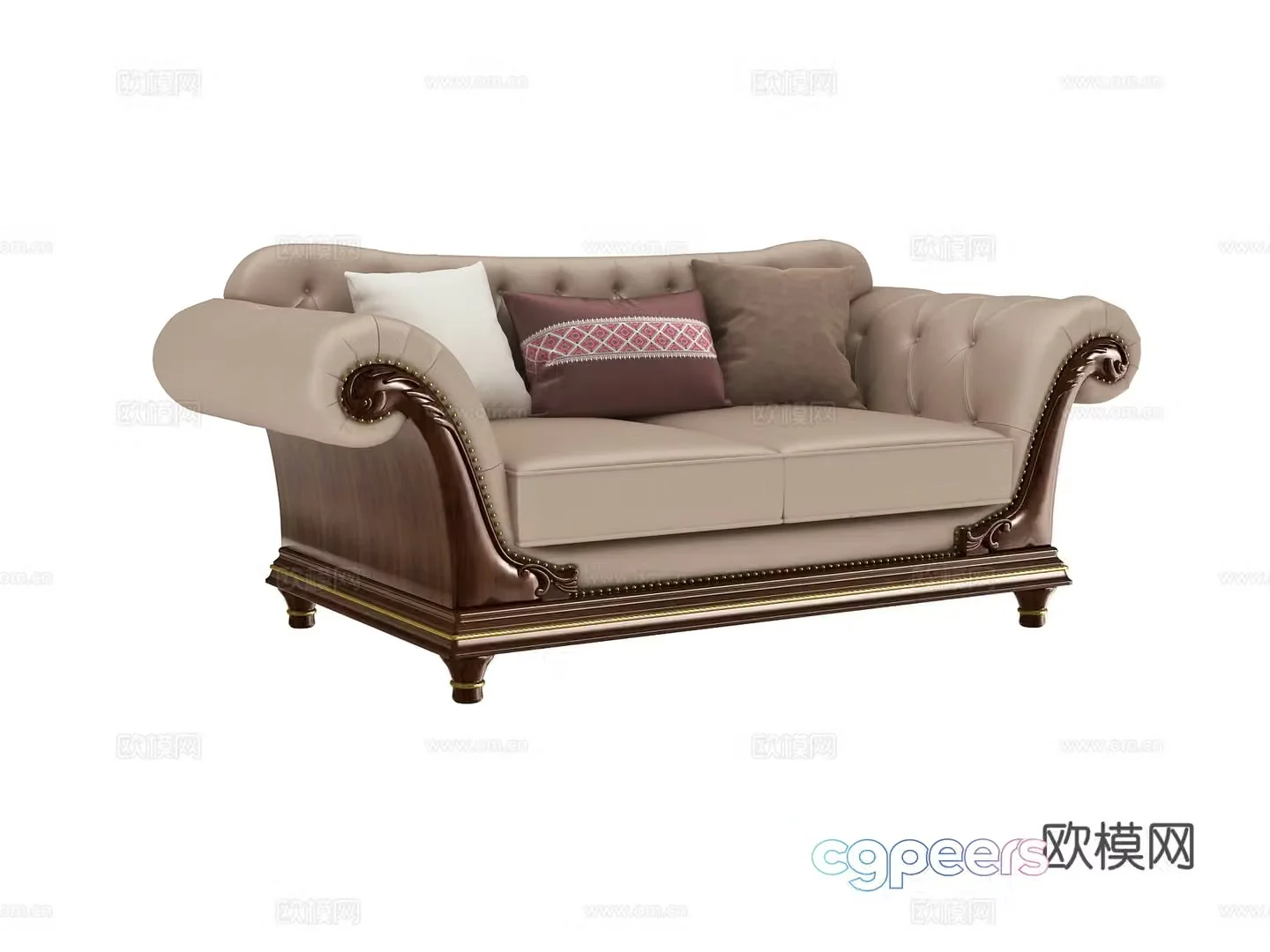 Double sofa 3d model