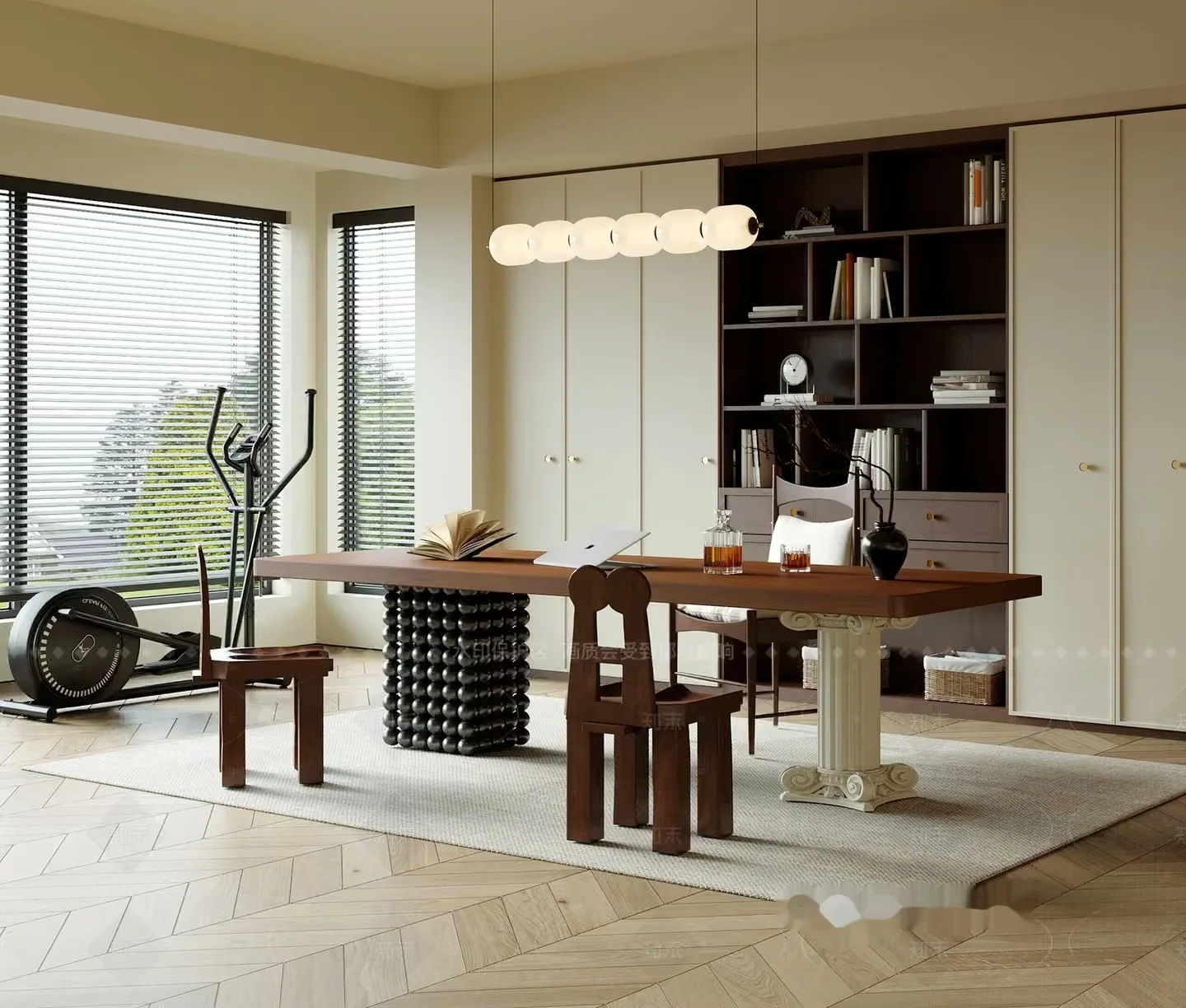 Modern Home Office 3D Model – 1996 – VRAY Render