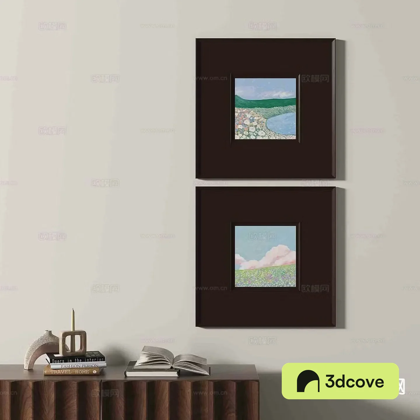 Wabi-sabi retro hanging painting landscape painting decorative painting