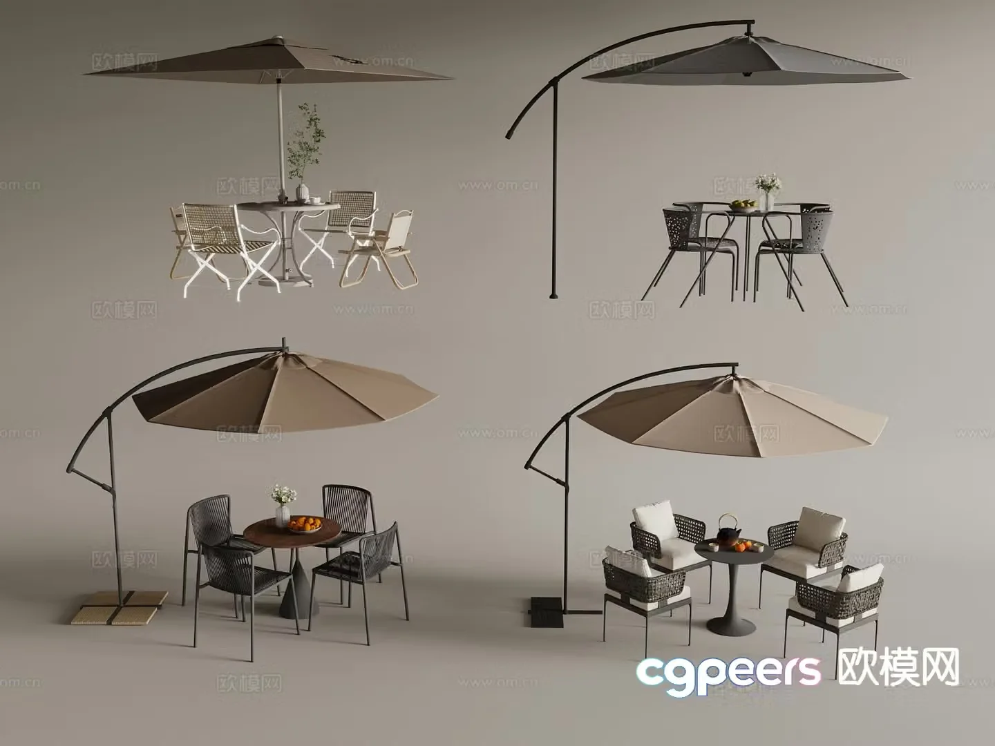 Outdoor tables and chairs camping tables and chairs 3d model