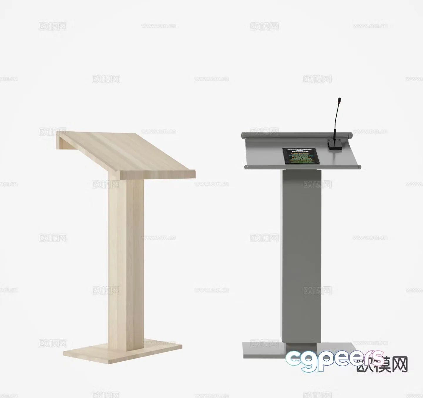 Modern podium podium presiding desk 3d model