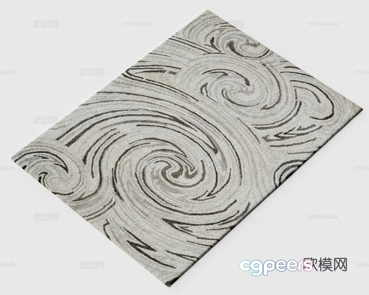 New Chinese carpet Fabric carpet Rectangular carpet Living room carpet Pattern carpet 3D model