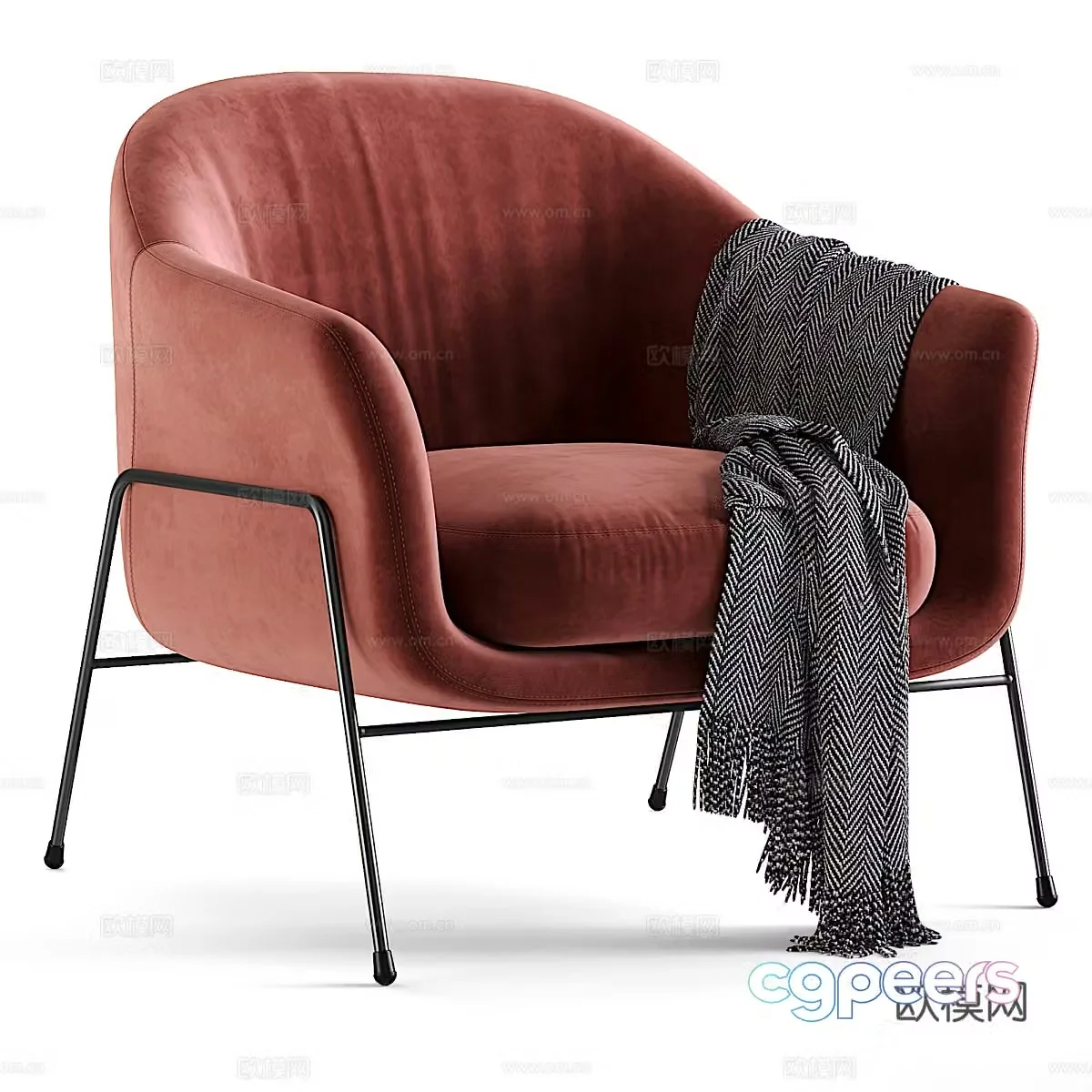 Modern sofa chair leisure chair 3d model