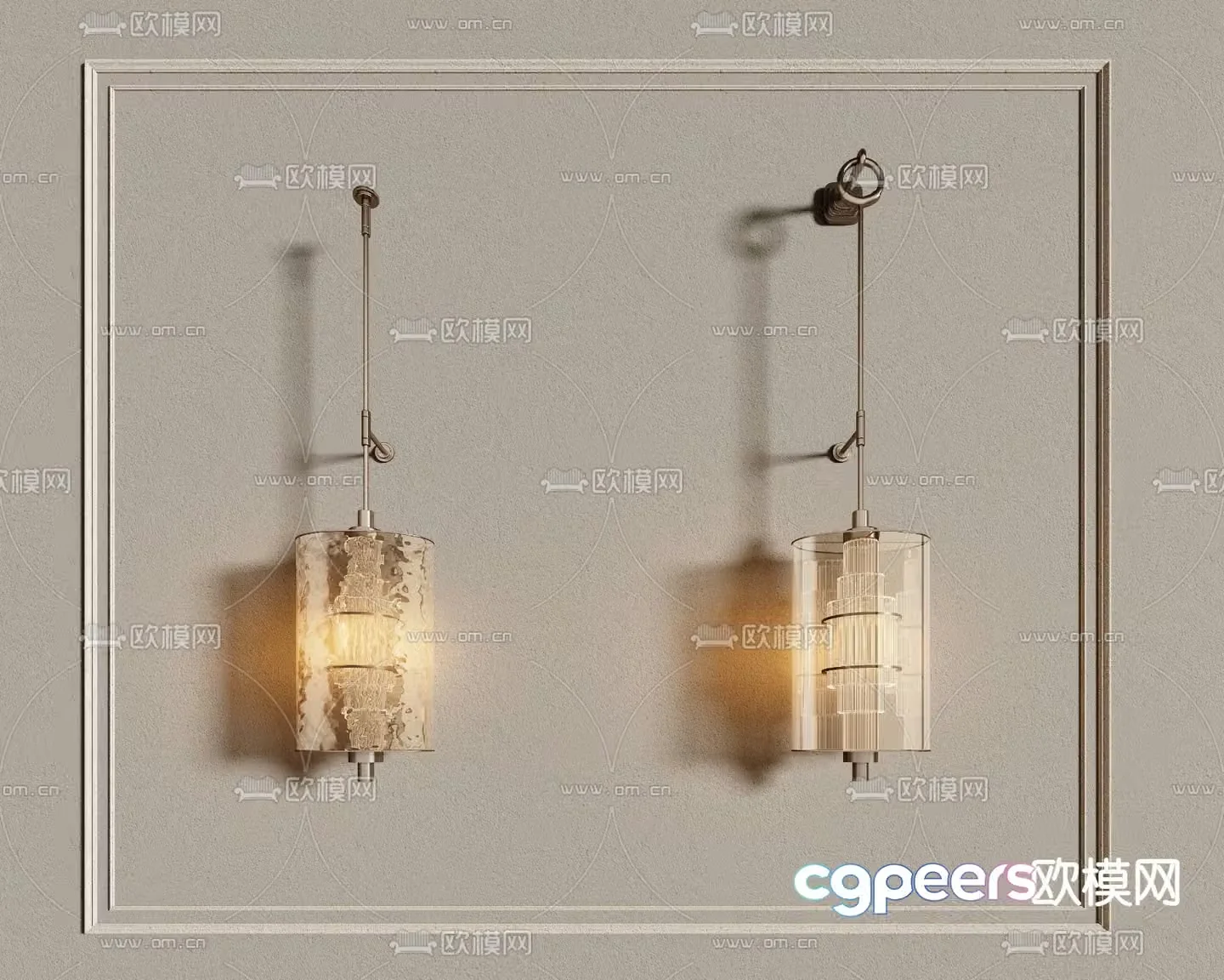 CCD medieval style wall lamp 3d model