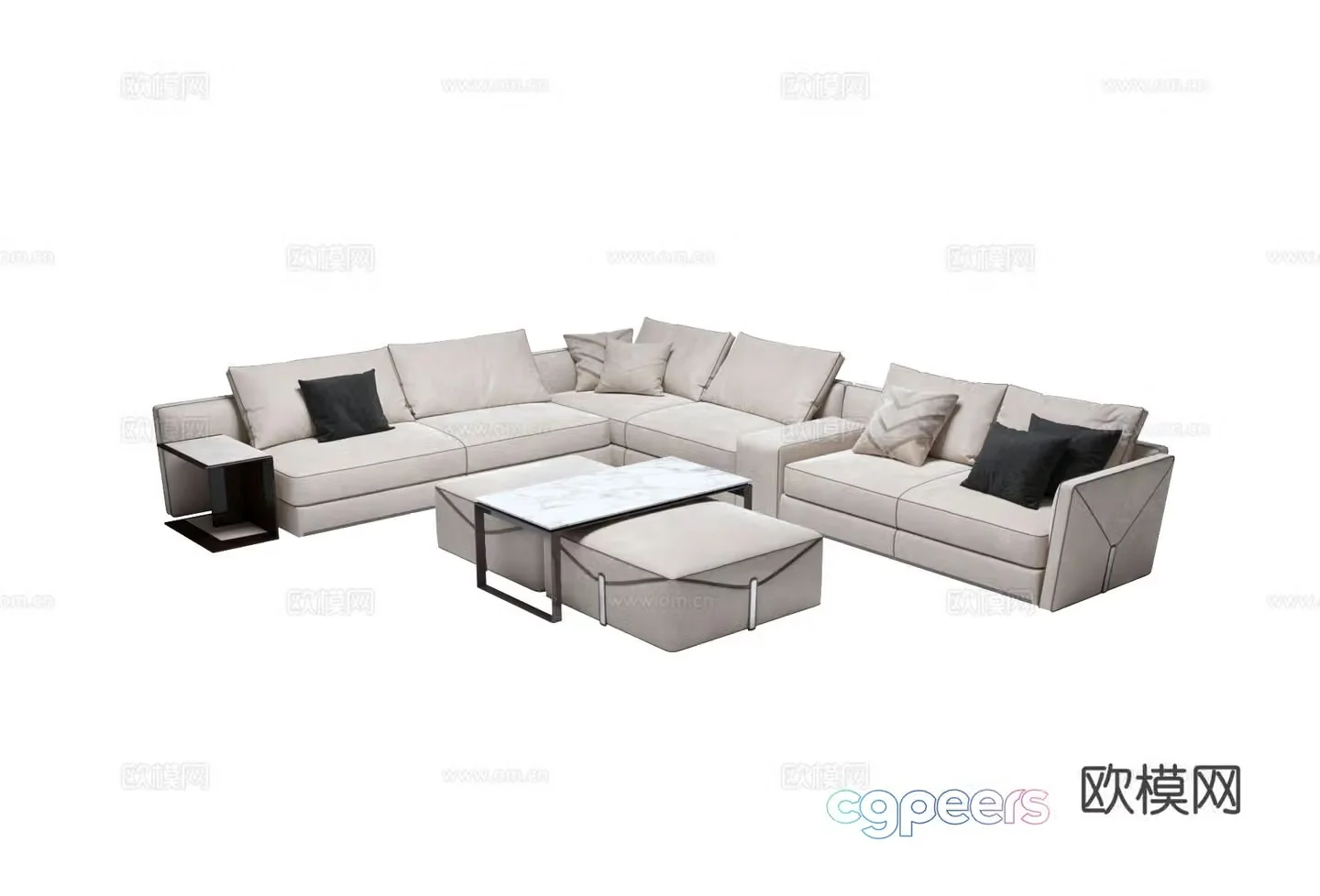 Visionnaire BASTIAN corner sofa 3d model