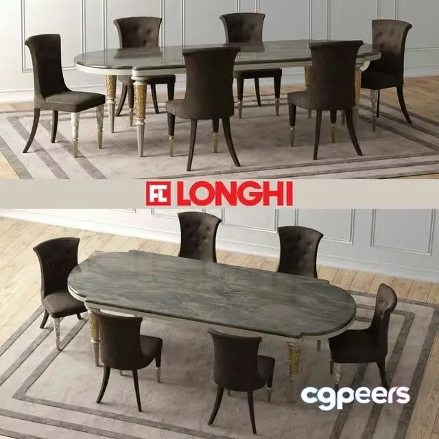 3ds Max Free – LAYTON Marble Table & MARION Chairs