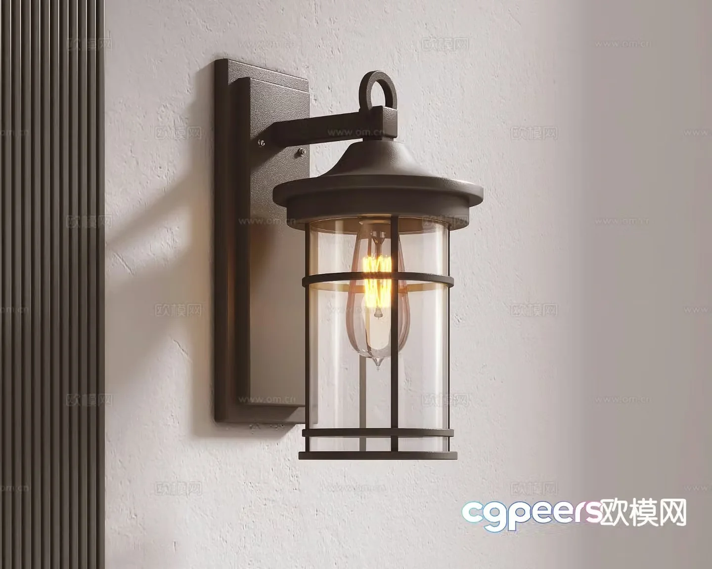 American outdoor wall lamp 3d model