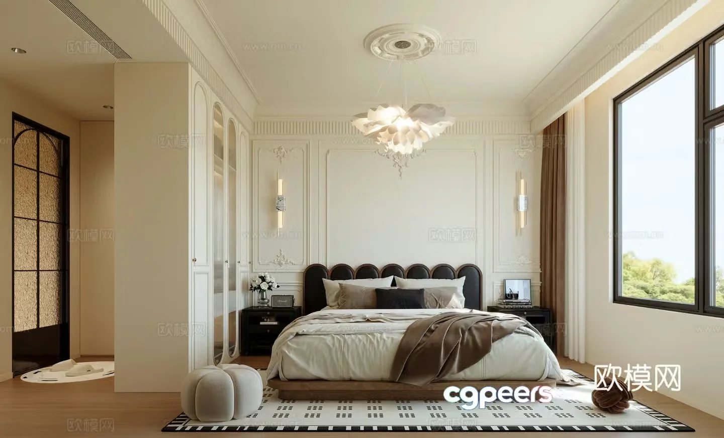 American bedroom 3d model
