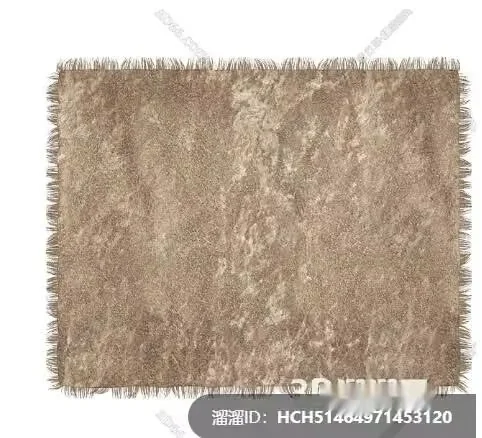 Brown Shag Rug 3D Model – 2530 – VRAY Render