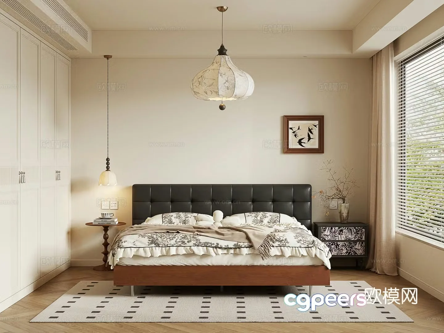Middle-aged bedroom 3d model