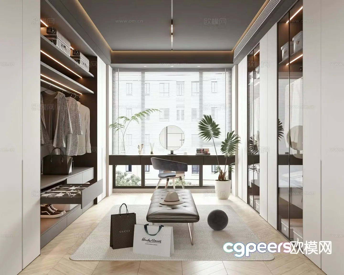 Modern cloakroom 3d model