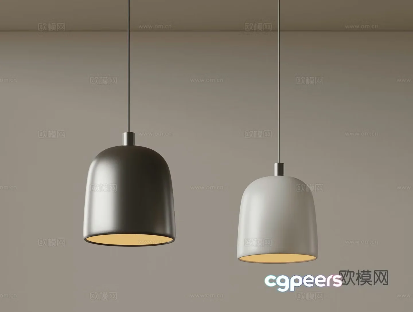 Nordic small chandelier single head chandelier 3d model