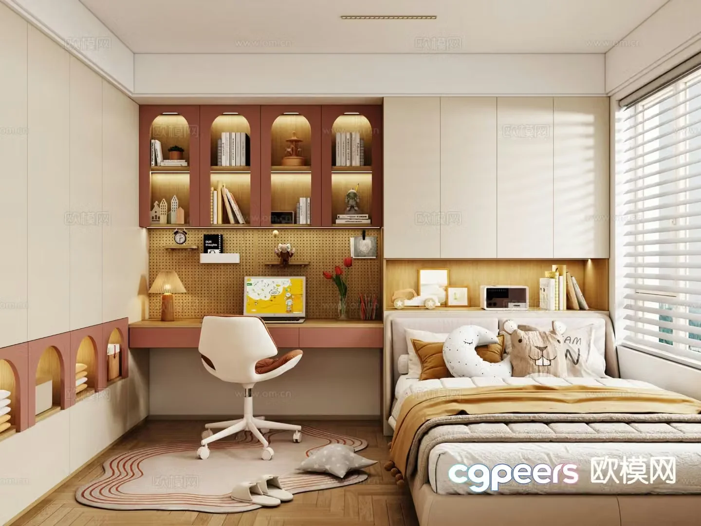 Modern tatami bedroom 3d model