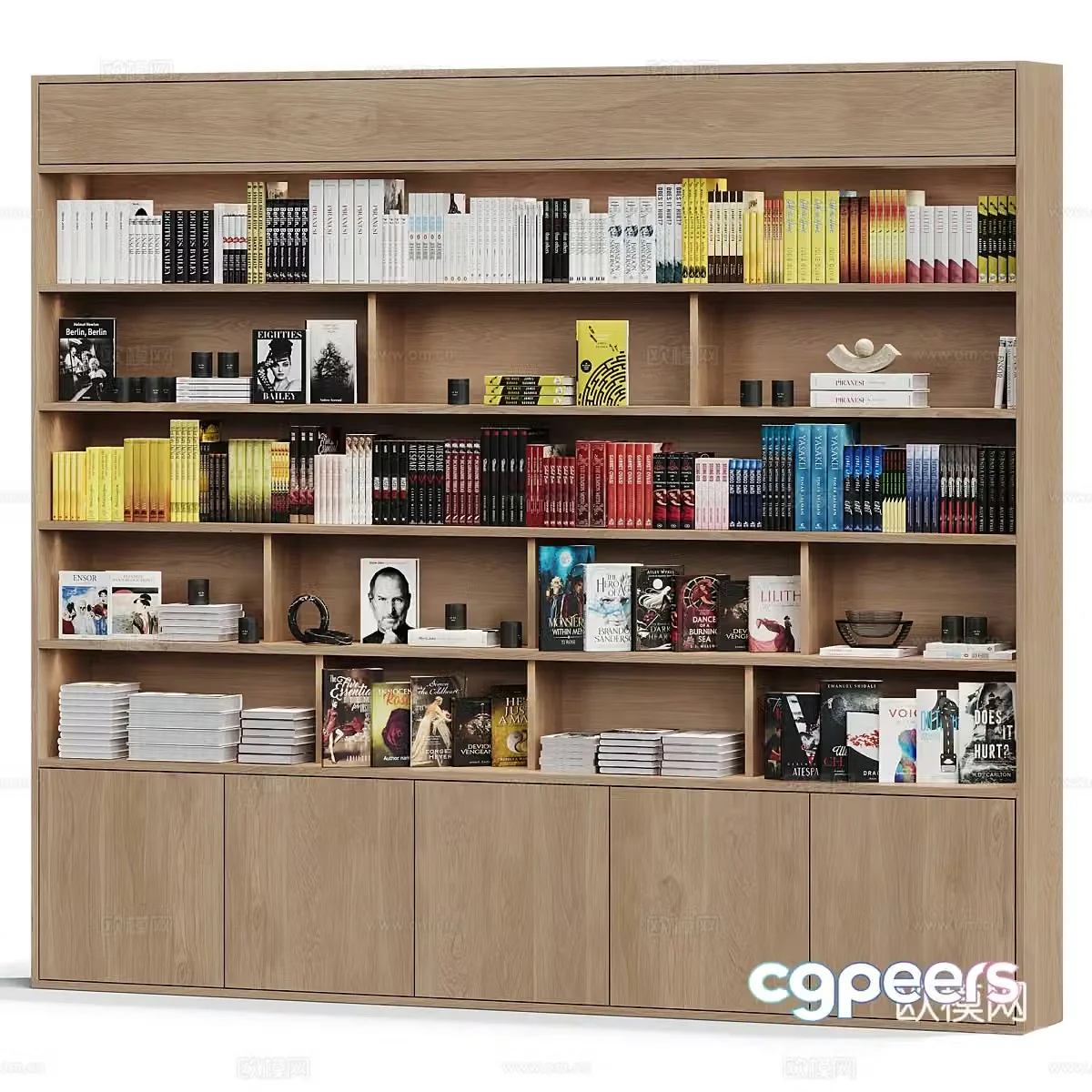 Modern Italian log bookcase 3d model