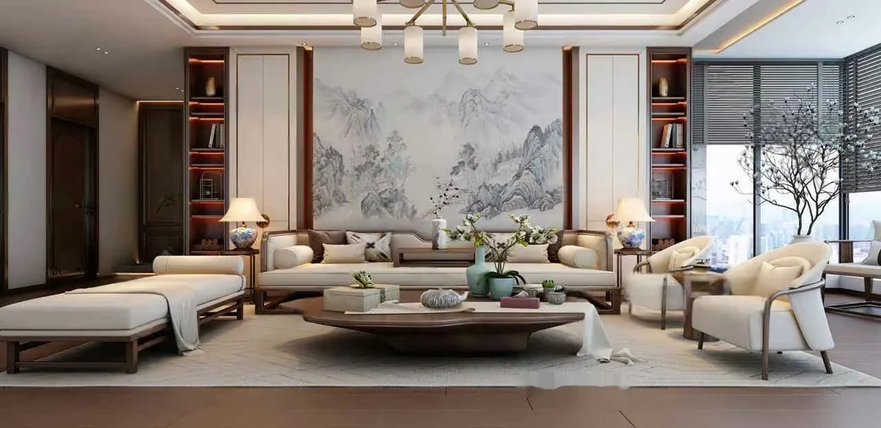 Modern Living Room 3D Model – 7056 – VRAY Render