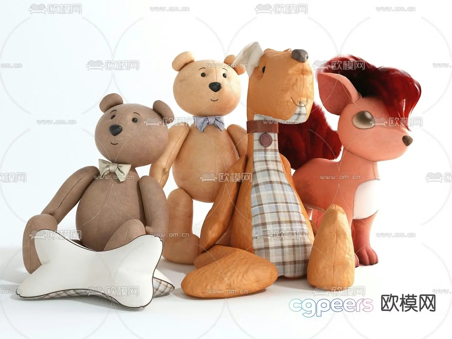 toys ragdoll doll plush toy 3d model