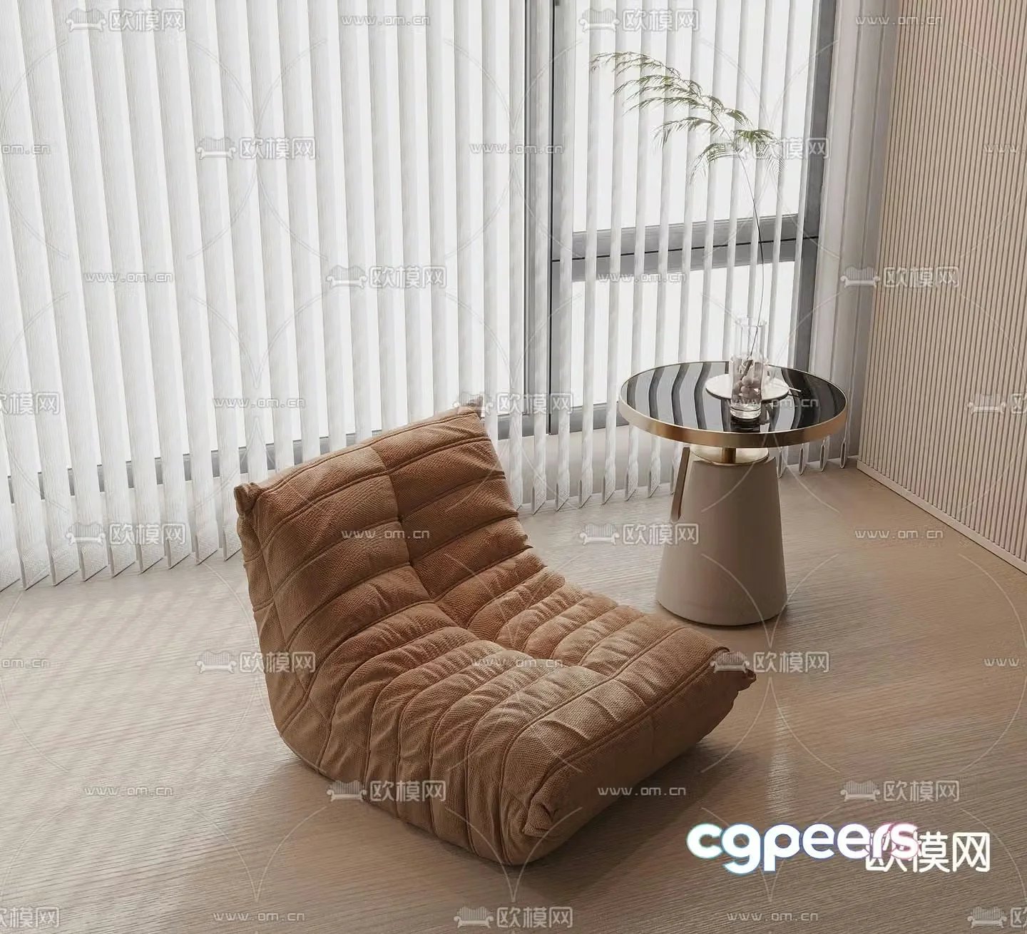Beanbag caterpillar sofa 3d model