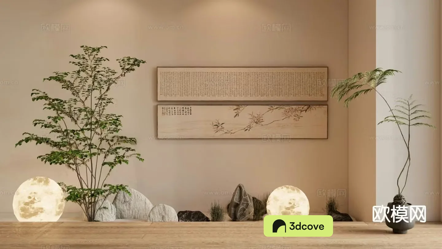 New Chinese style interior landscape decorative painting
