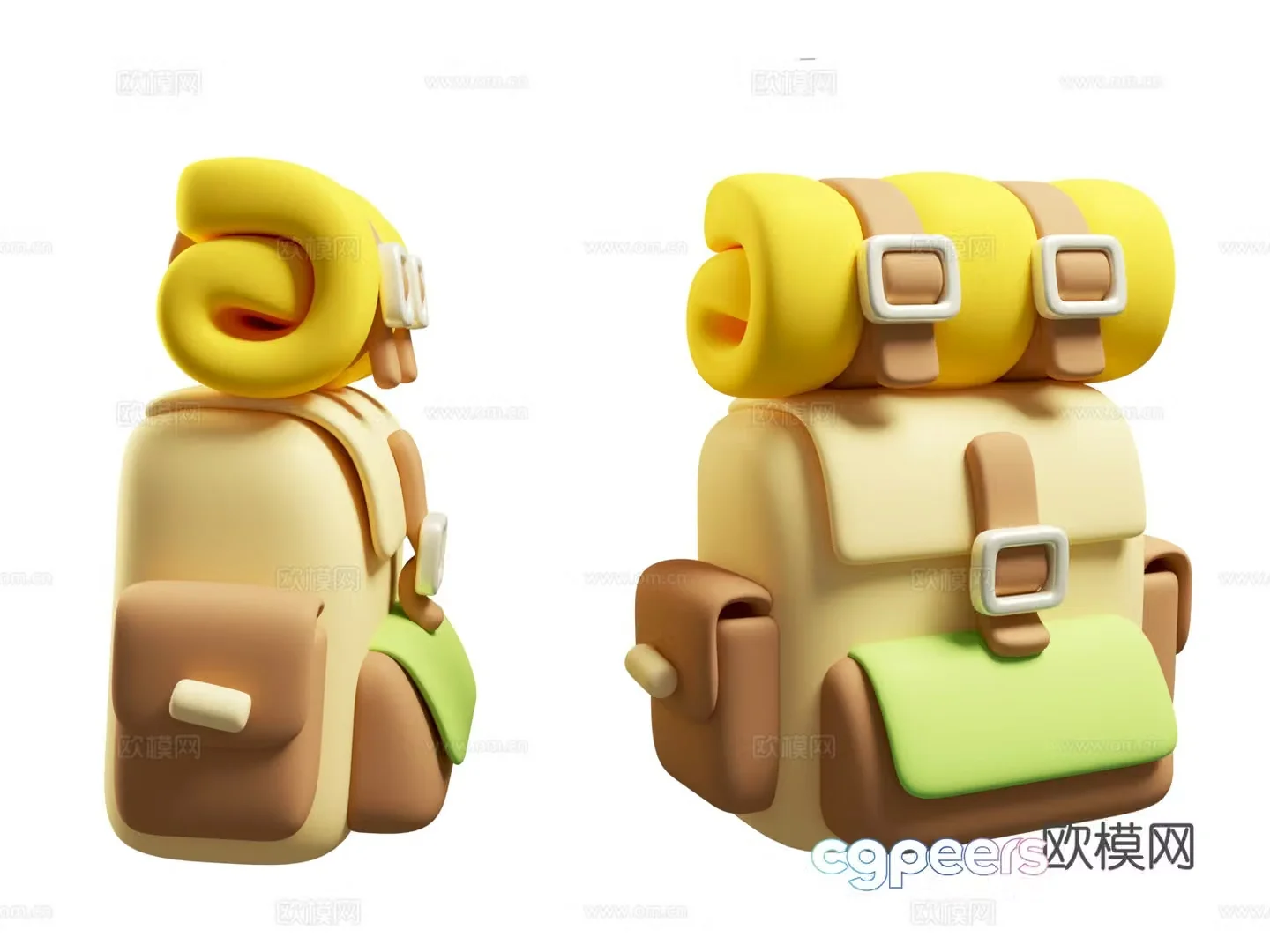 Cartoon backpack Backpack Student backpack Mountaineering backpack Sports backpack 3d model